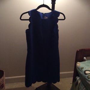 Royal blue JCrew scalloped dress