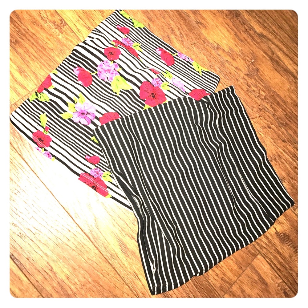 Two body-con skirts