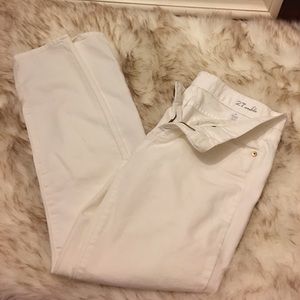 JCREW toothpick white denim jeans