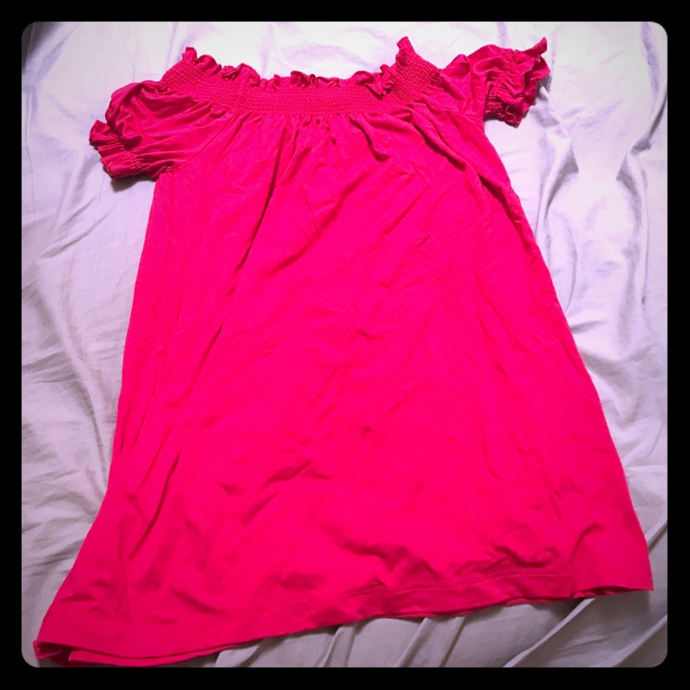 NWT Fuchsia Off-Shoulder Top