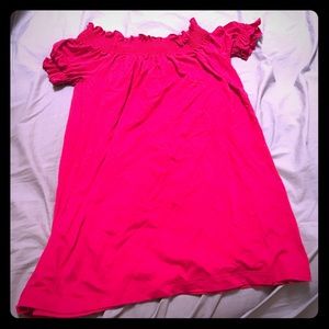 NWT Fuchsia Off-Shoulder Top