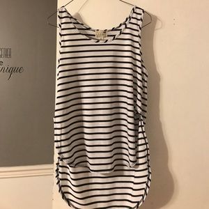 Black and white striped tank