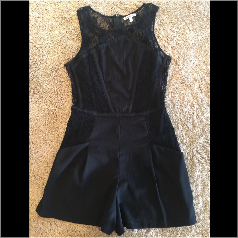 Black Lace Romper