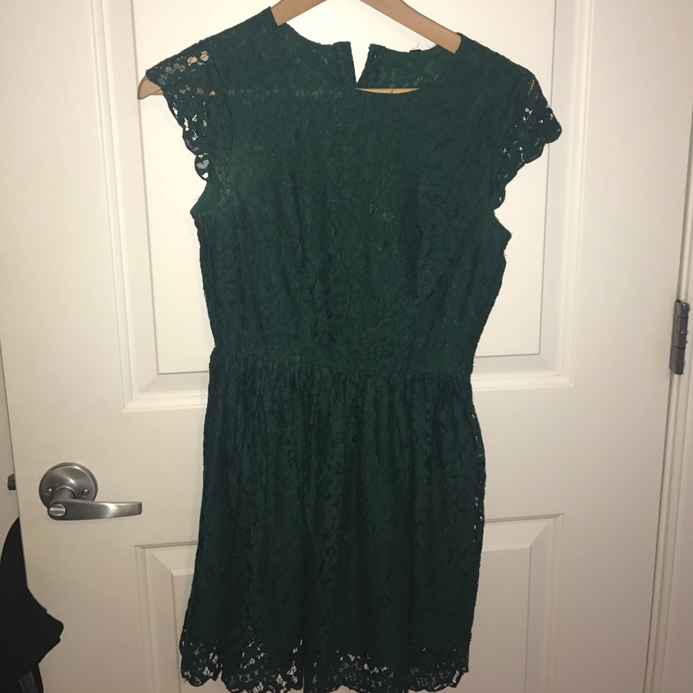Green flirty dress from H&M