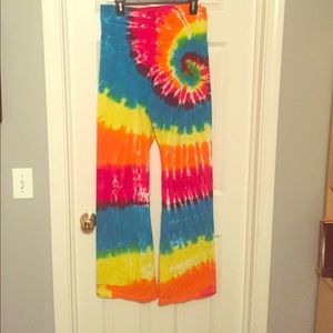 Tie dye yoga pants