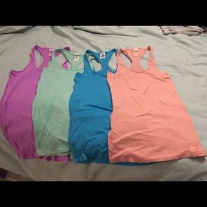 4 VS PINK tanks size XS