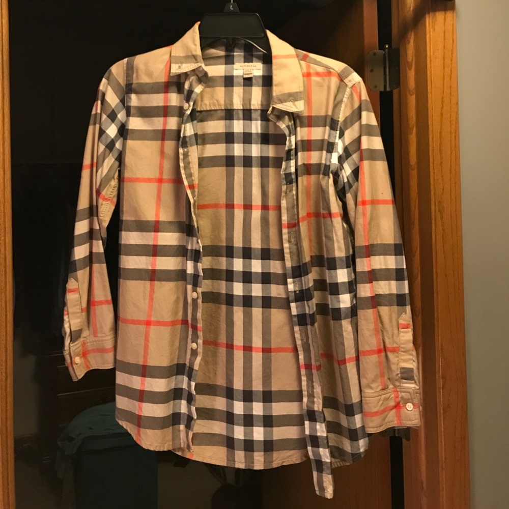 Kids Burberry Long sleeve button up.