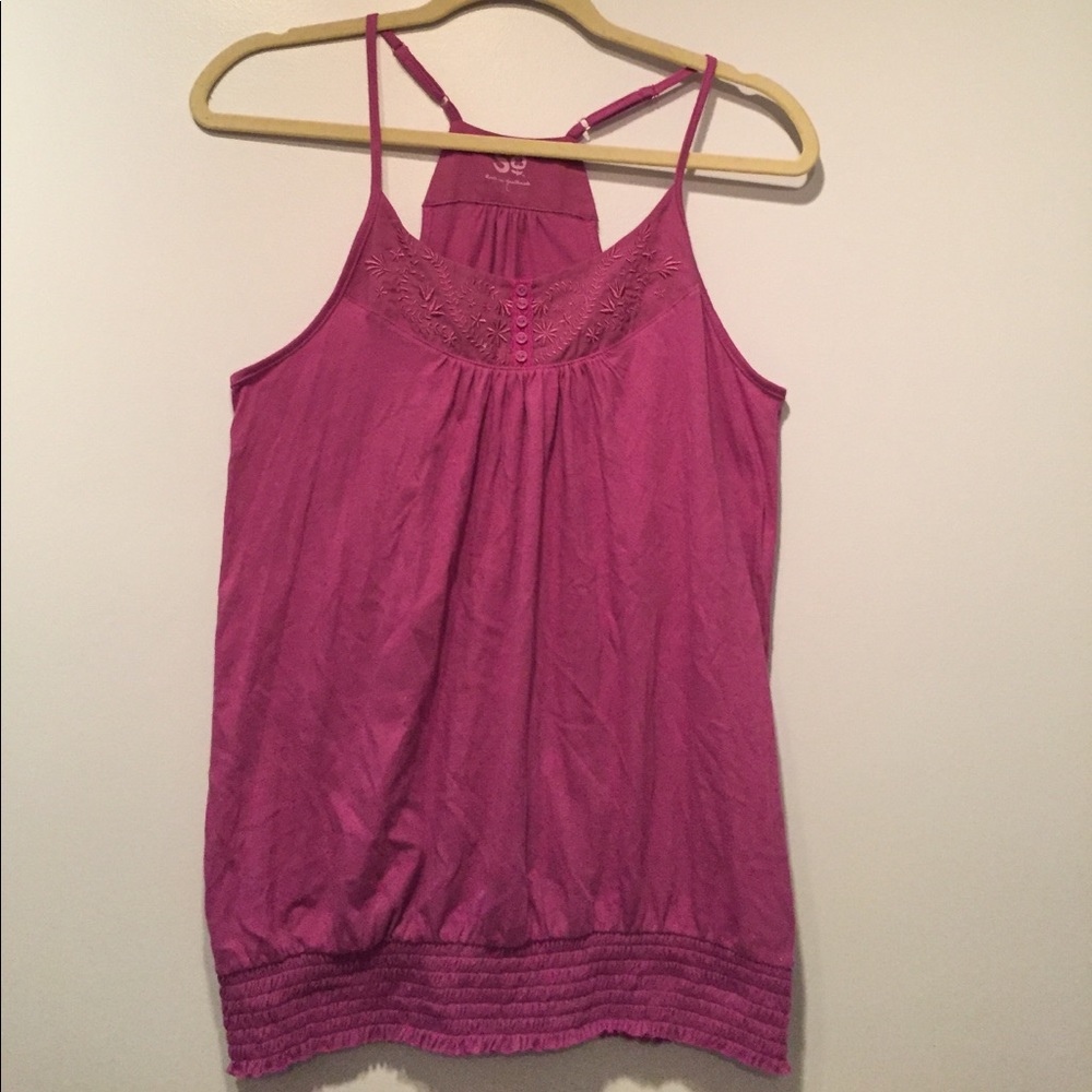 SO Magenta Embroidered Tank Top NWOT