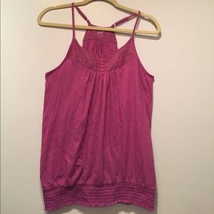 SO Magenta Embroidered Tank Top NWOT