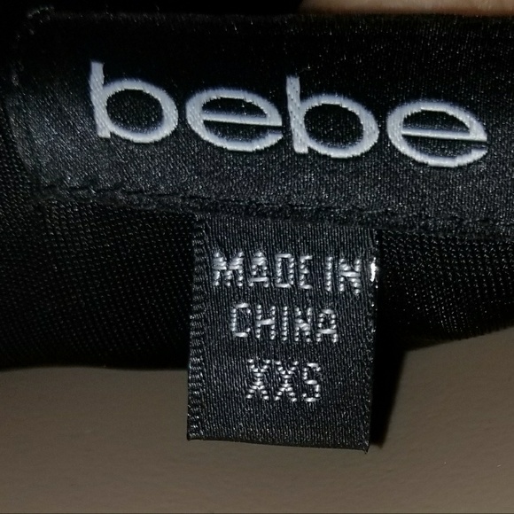 BEBE Bodycon black and pearl white strips - Picture 4 of 5