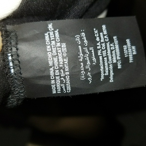 BEBE Bodycon black and pearl white strips - Picture 5 of 5