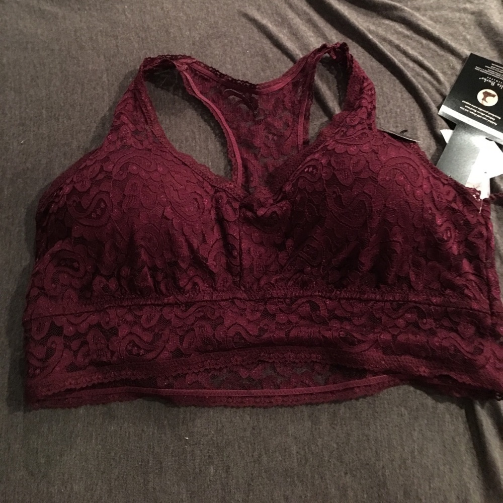 Delta Burke Maroon 3X Bralette