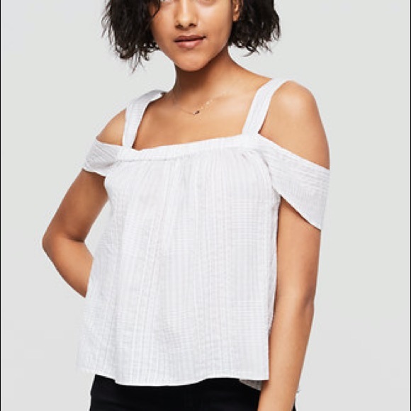 Lou & Grey Striped Off-The-Shoulder Tank - Picture 1 of 5
