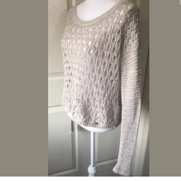 Hollister tan beige brown knit sweater - Picture 3 of 8