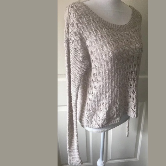 Hollister tan beige brown knit sweater - Picture 4 of 8
