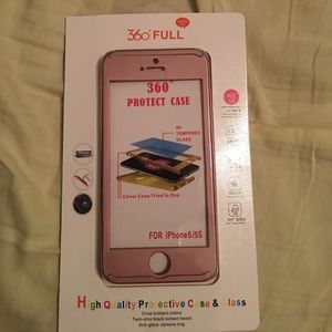 iPhone 5/5s rose gold 360 degree protective case.
