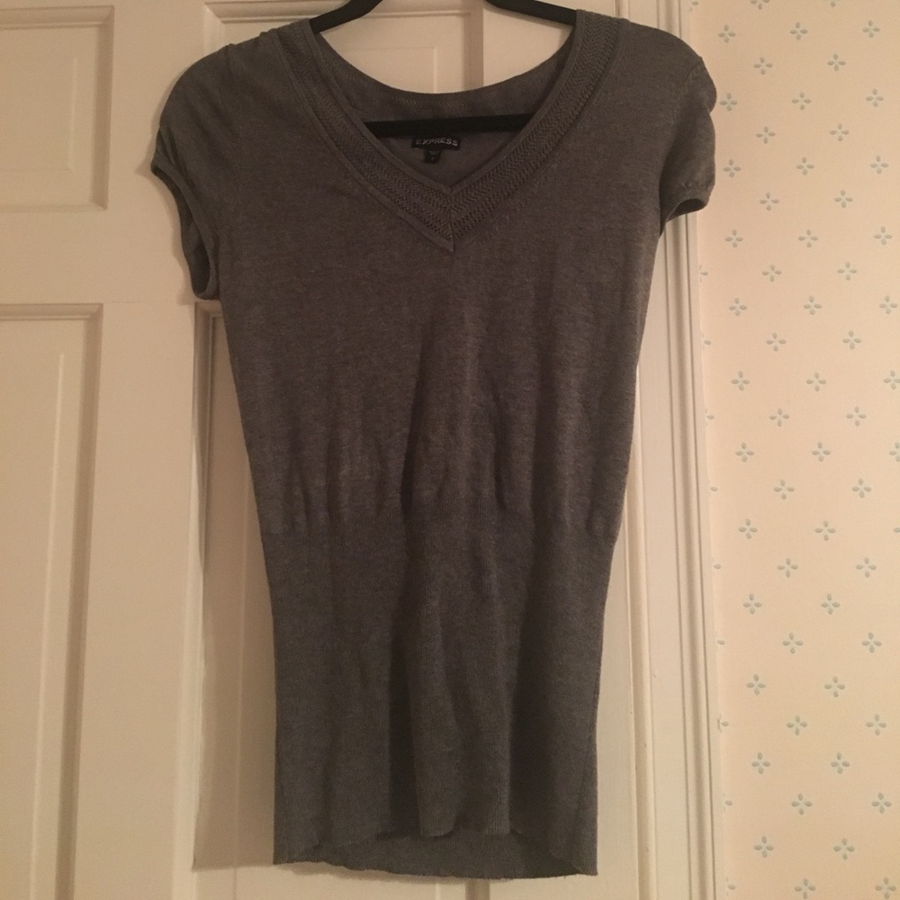 Grey Express T-Shirt Sweater - size small