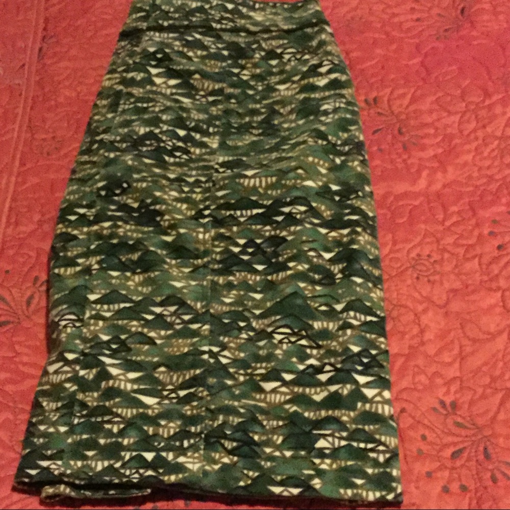 Anthropologie Multigreen Skirt - almost brand new.