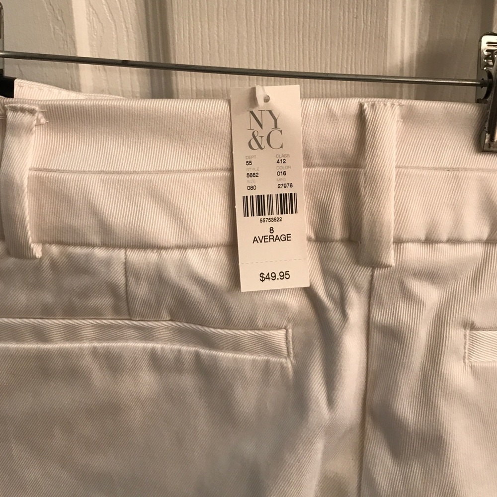 Straight leg white pants