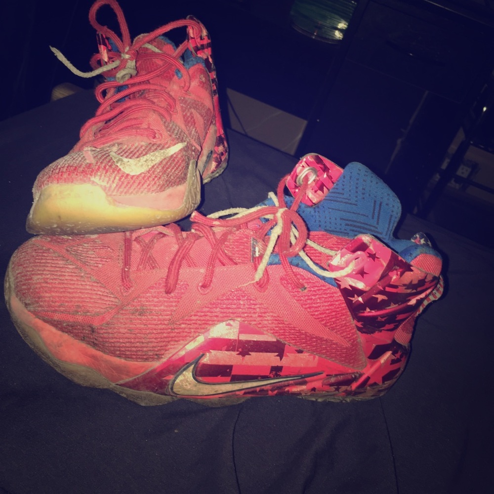 Bad condition but usable basketball shoes
