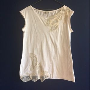 Anthropologie - soft lace tee