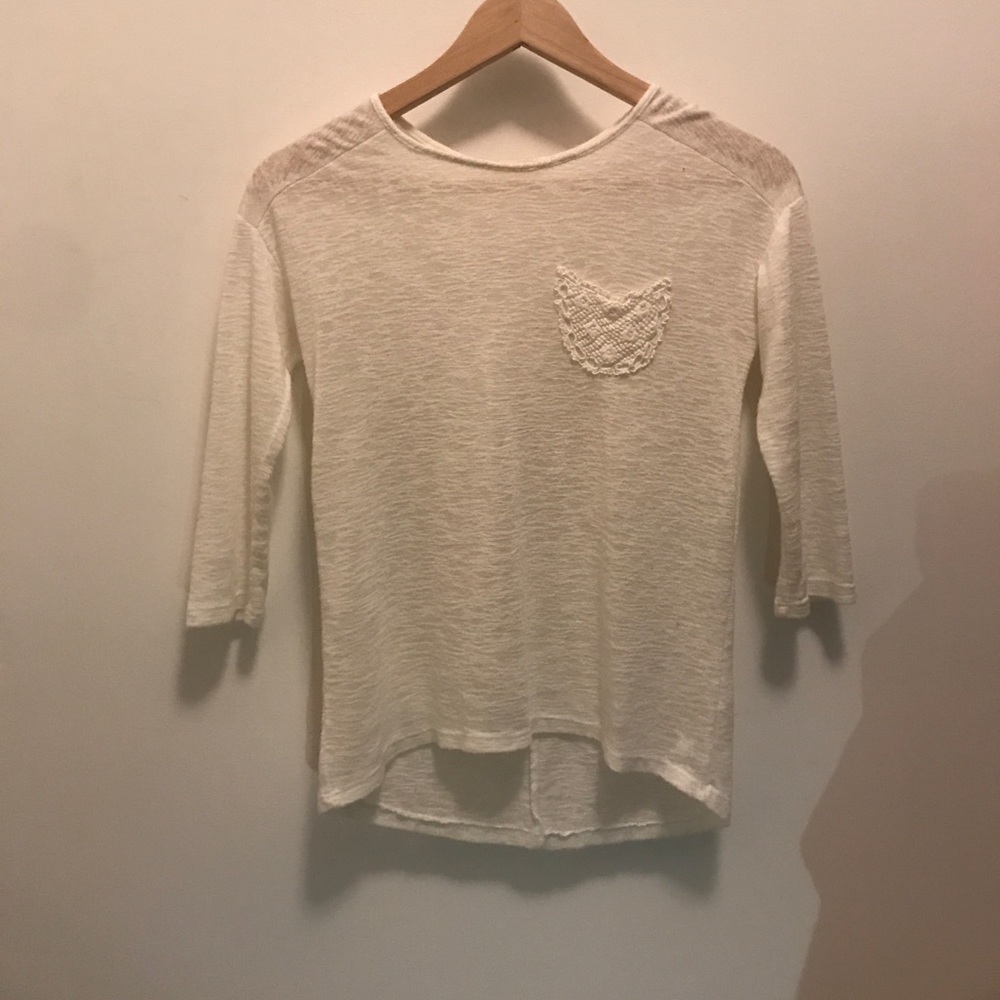Nordstrom/soprano white half sleeve shirt