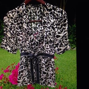 BCBG MaxAzria Silk Blouse Top XS
