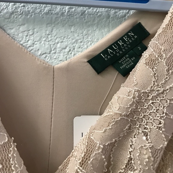 Ralph Lauren Beige Lace Dress - Picture 2 of 5