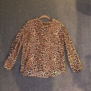 ZARA SEXY LEOPARD PRINT BLOUSE, SIZE MEDIUM!