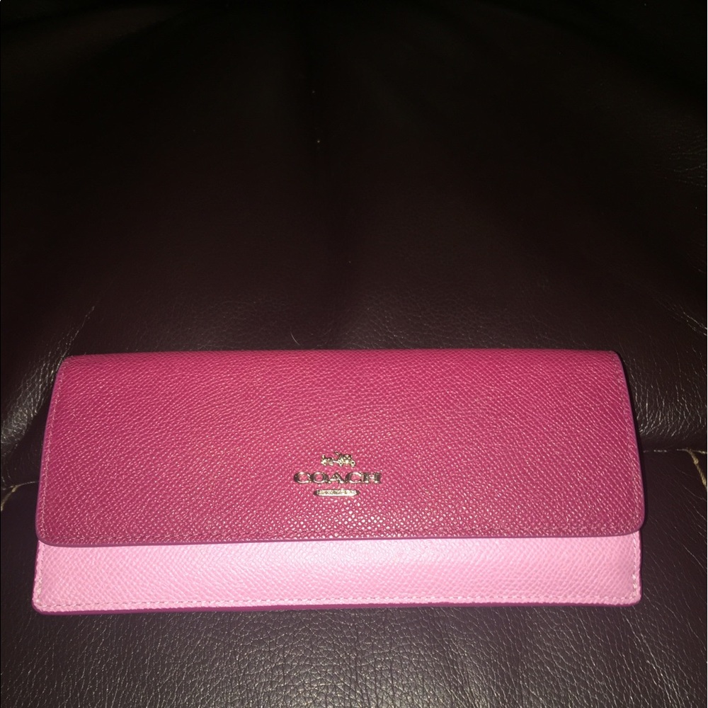 COACH color block wallet