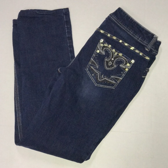 CHICOS So slimming size 0 bedazzled denim - Picture 2 of 6