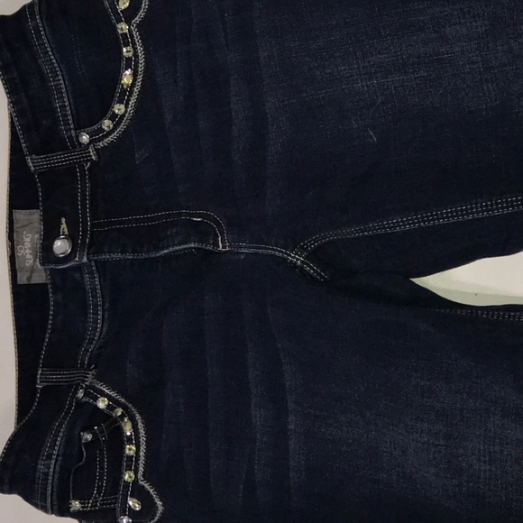 CHICOS So slimming size 0 bedazzled denim - Picture 3 of 6