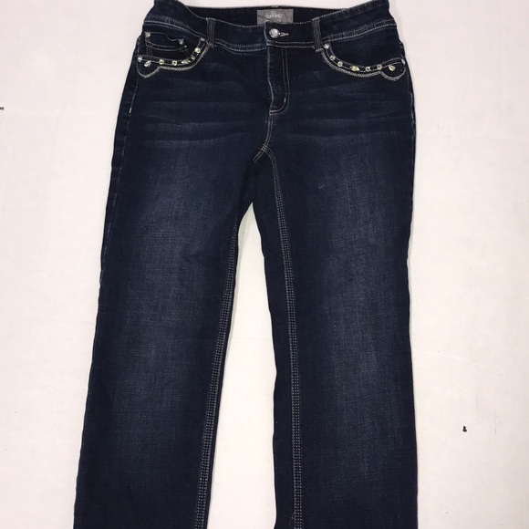 CHICOS So slimming size 0 bedazzled denim - Picture 4 of 6