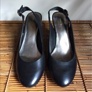 Nine West Black Slingback Heels, size 6.5