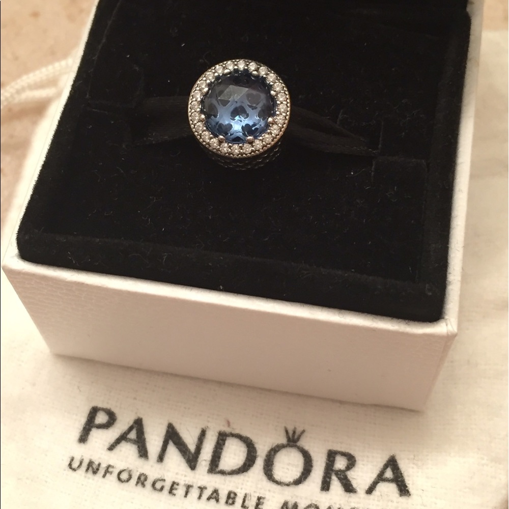 Authentic NEW Radiant Hearts pandora charm: blue - Picture 2 of 4