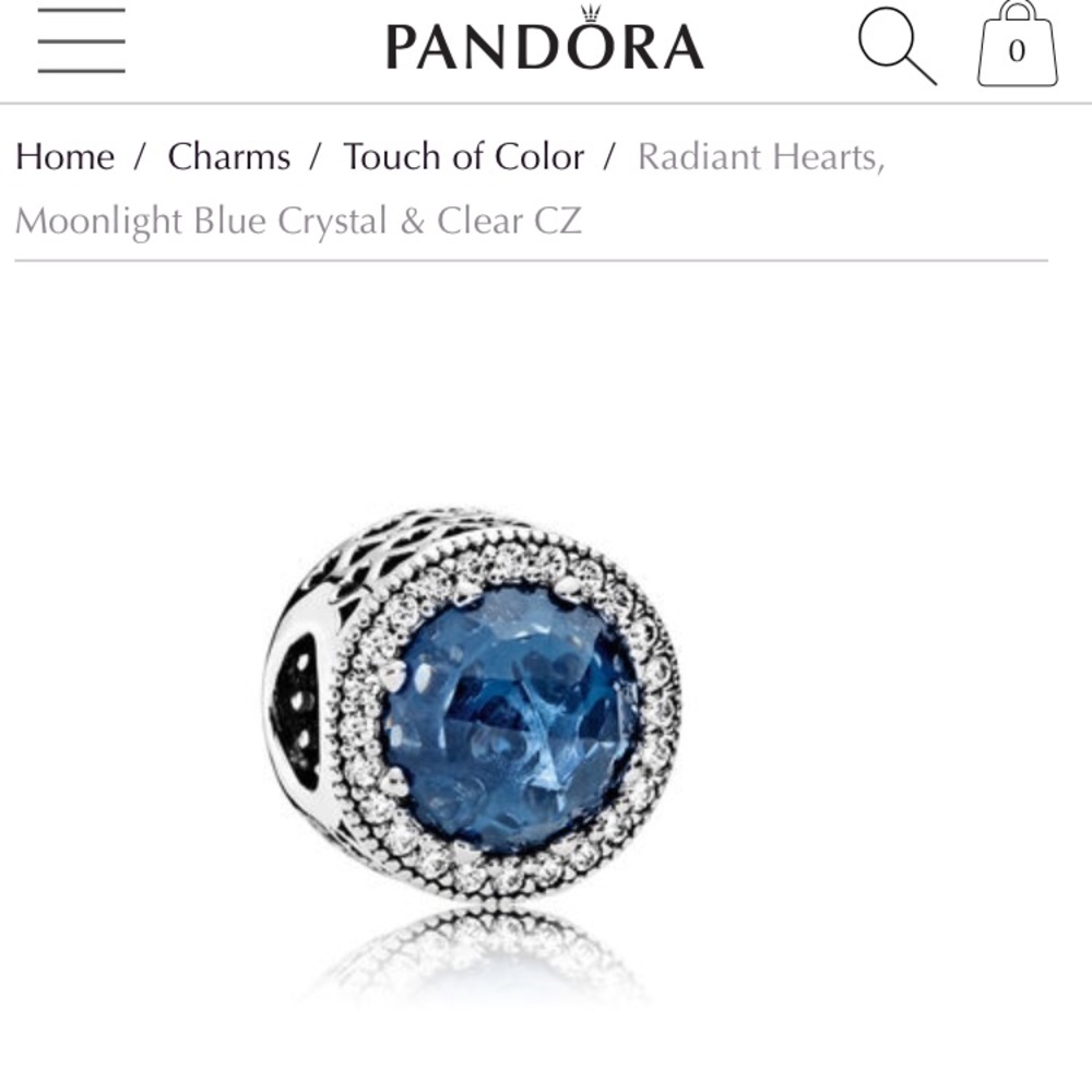 Authentic NEW Radiant Hearts pandora charm: blue - Picture 4 of 4