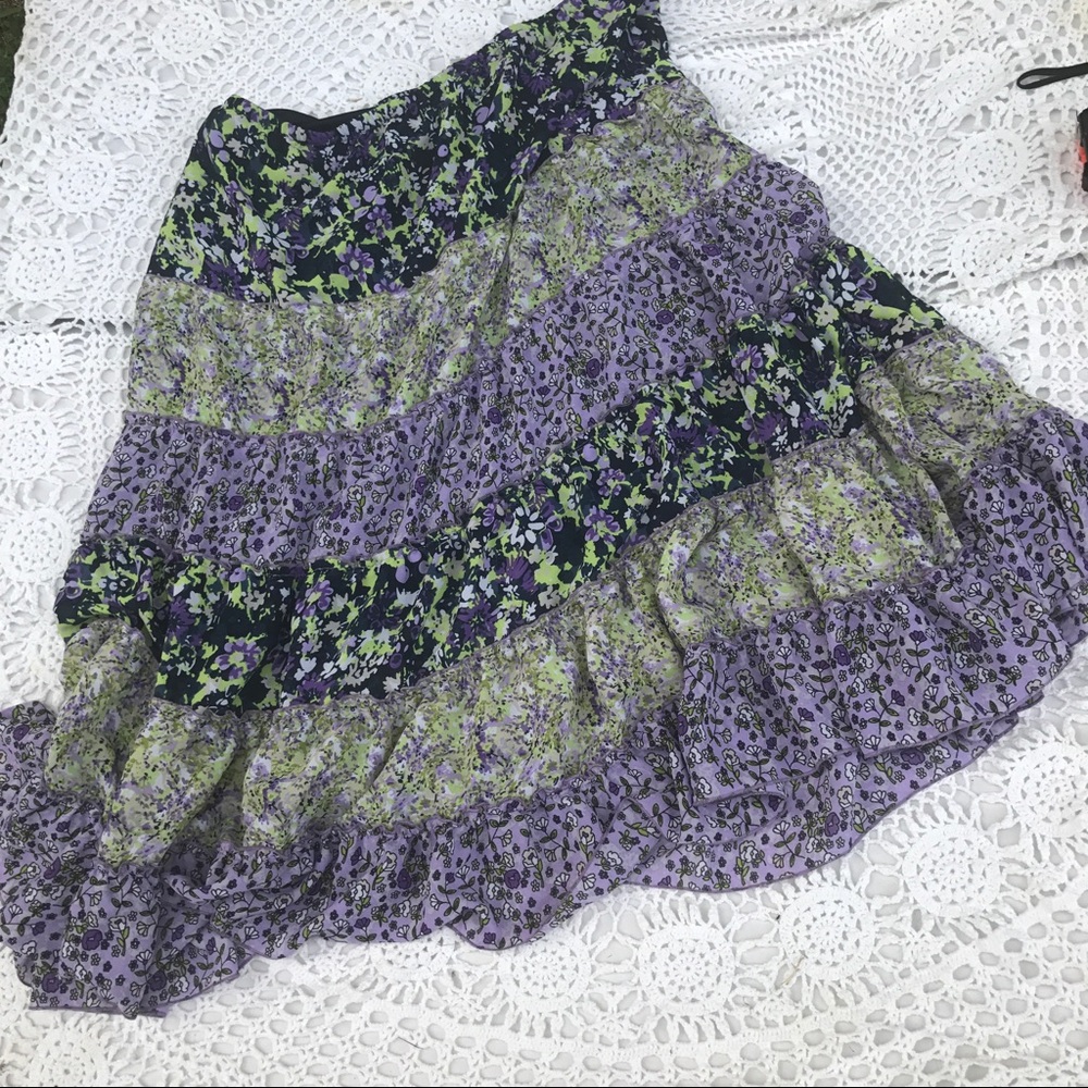 CJ Banks 0x Lavender maxi boho skirt purple