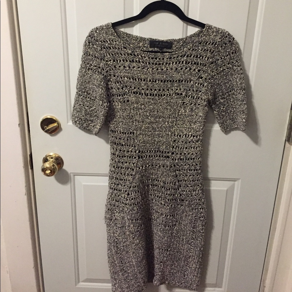 Rag&Bone Grey Knit Open Back Dress sz S