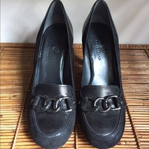 Cole Haan Black Loafer Heels, size 7.5