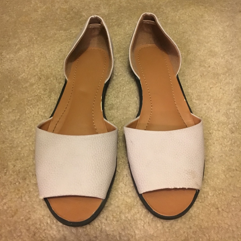 Light purple open toe flats -urban outfitters