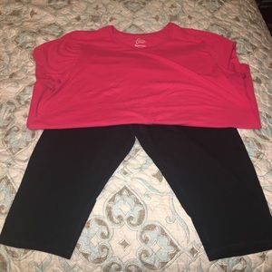 Capri athletic pants and tee