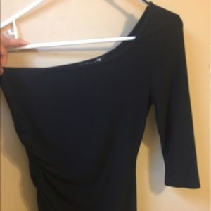Black one shoulder dress