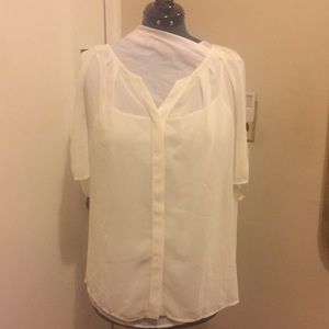 NWOT white peasant top