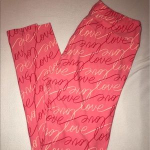 TC Lularoe Valentines leggings