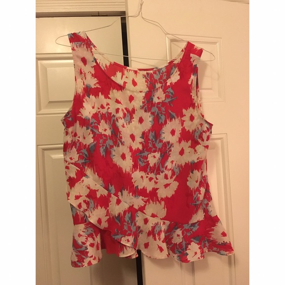 NWT Paper Crown Charleston Daisy Peplum Top L - Picture 3 of 5