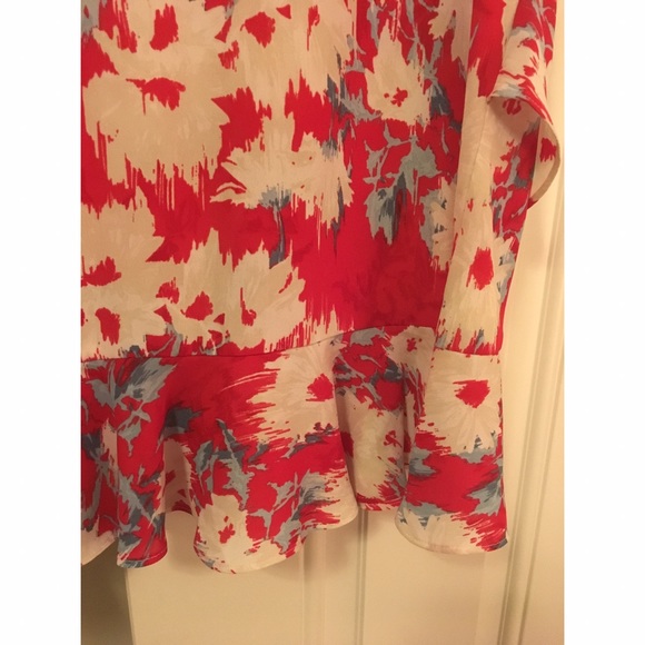 NWT Paper Crown Charleston Daisy Peplum Top L - Picture 5 of 5