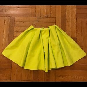 Neon green/yellow skater style skirt