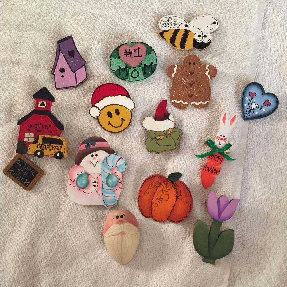 Hand painted pins