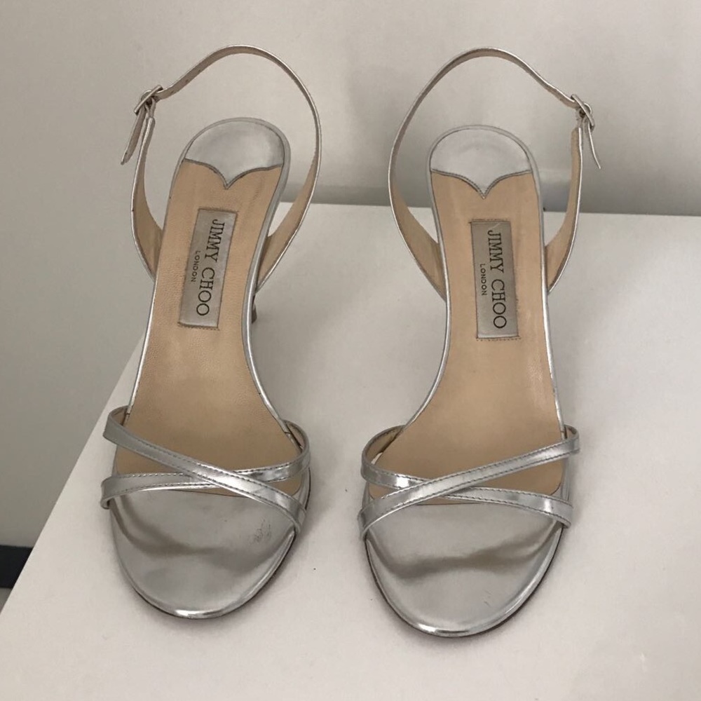 SOLD Jimmy Choo Silver Heels