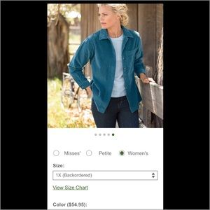 Long sleeve corduroy top